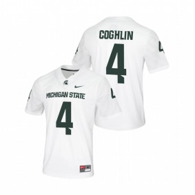 Men's Michigan State Spartans Matt Coghlin #4 White Untouchable Game Jersey