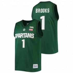 Michigan State Spartans Pierre Brooks Green Alumni Commemorative Classic Men's Jersey