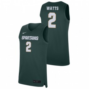 Rocket Watts Michigan State Spartans Green Replica College Basketball Jersey