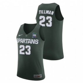 Men's Michigan State Spartans Replica #23 Xavier Tillman 2019 Final-Four Jersey - Green