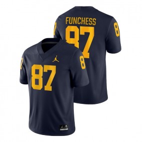 Male Michigan Wolverines Jordan Brand #87 Navy Devin Funchess Game College Football Jersey