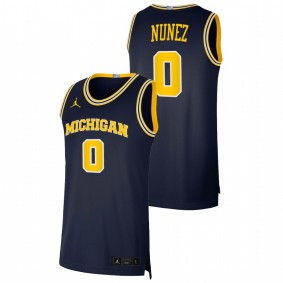 Michigan Wolverines Adrien Nunez 2021 Navy Basketball Dri-FIT Swingman Jersey