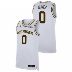 Adrien Nunez Michigan Wolverines White Replica College Basketball Jersey