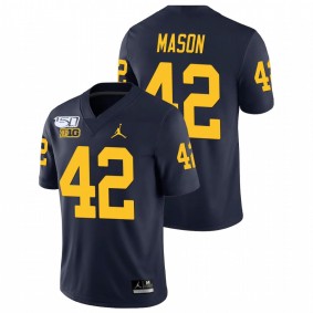 Men's Michigan Wolverines Ben Mason Navy College Football Alumni Player Game Jersey