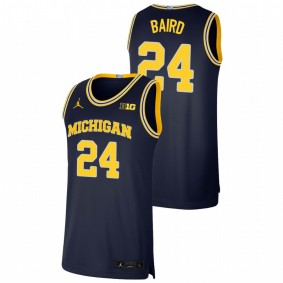 Men's Michigan Wolverines #24 Navy C.J. Baird Basketball Limited Jersey