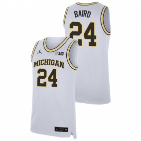 C.J. Baird Michigan Wolverines White Replica College Basketball Jersey