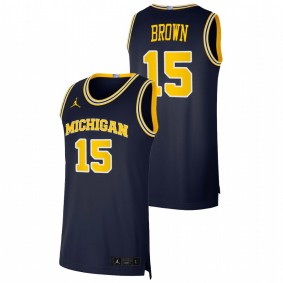 Michigan Wolverines Chaundee Brown 2021 Navy Basketball Dri-FIT Swingman Jersey