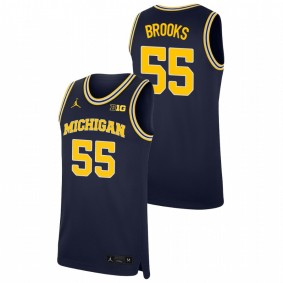 Eli Brooks Michigan Wolverines Navy Replica College Basketball Jersey