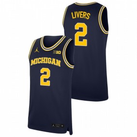 Isaiah Livers Michigan Wolverines Navy Replica College Basketball Jersey