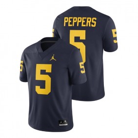 Male Michigan Wolverines Nike #5 Navy Jabrill Peppers Alumni Football Game Player Jersey