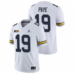 Men's Michigan Wolverines Kwity Paye White Game College Football Jersey