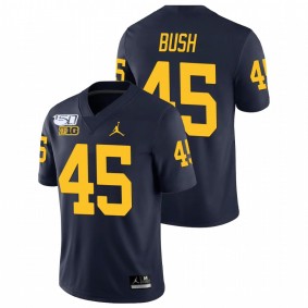 Men's Michigan Wolverines Peter Bush Navy College Football Alumni Player Game Jersey