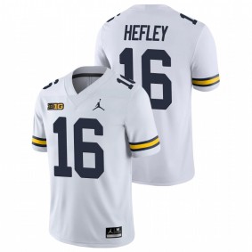 Men's Michigan Wolverines Ren Hefley White College Football Game Jersey