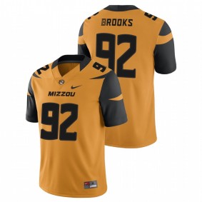 Men's Missouri Tigers Z'Core Brooks Gold College Football Game Jersey