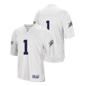 Male Navy Midshipmen Authentic #1 White College Football Colosseum Jersey