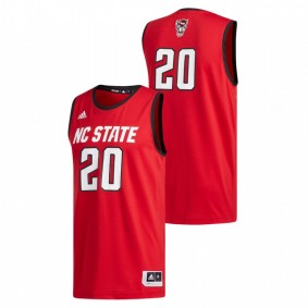 Men's NC State Wolfpack Basketball #20 Red Swingman Jersey