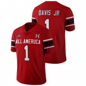 Men's NCAA Derrick Davis Jr. Red 2021 Under Armour All-American Game Football Jersey