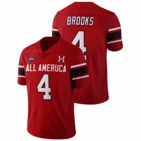 Men's NCAA Dylan Brooks Red 2021 Under Armour All-American Game Football Jersey