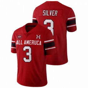 Men's NCAA Keeshawn Silver Red 2021 Under Armour All-American Game Football Jersey