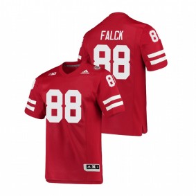 Men's Nebraska Cornhuskers Levi Falck Scarlet College Football Premier Jersey