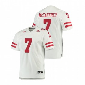 Men's Nebraska Cornhuskers Luke McCaffrey White Premier Football Jersey