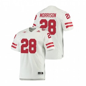 Men's Nebraska Cornhuskers Sevion Morrison White Premier Football Jersey