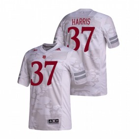 Isaiah Harris Nebraska Huskers White Premier Strategy Jersey