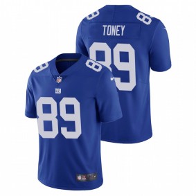 Men's New York Giants Kadarius Toney #89 Royal 2021 NFL Draft Vapor Limited Jersey