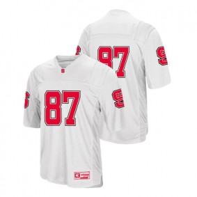 Male North Carolina State Wolfpack Authentic #87 White College Football Colosseum Jersey