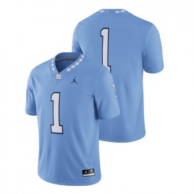 Male North Carolina Tar Heels Jordan Brand #1 Carolina Blue College Football 2018 Game Jersey