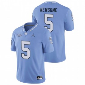 Men's North Carolina Tar Heels Dazz Newsome Carolina Blue Replica Football Game Jersey