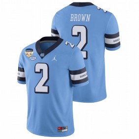 Men's North Carolina Tar Heels Dyami Brown Carolina Blue 2021 Orange Bowl Game Jersey