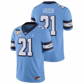 Men's North Carolina Tar Heels Elijah Green Carolina Blue 2021 Orange Bowl Game Jersey