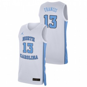 Jeremiah Francis North Carolina Tar Heels White Replica College Basketball Jordan Brand Jersey