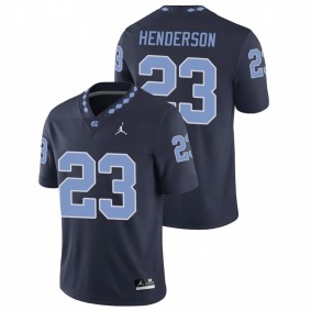 Men's North Carolina Tar Heels Josh Henderson Navy College Football Game Jersey