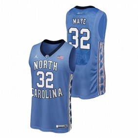 Men's North Carolina Tar Heels College Basketball #32 Royal Luke Maye Authentic Performace Jersey