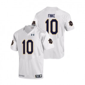 Male Notre Dame Fighting Irish Under Armour #10 White Chris Finke College Football Replica Jersey