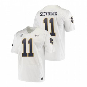 Men's Notre Dame Fighting Irish Ben Skowronek White Replica College Football Playoff Under Armour Jersey