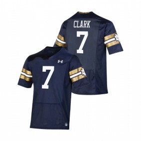 Brendon Clark Notre Dame Fighting Irish Navy 2021 Shamrock Series Premier Game Jersey