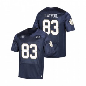 Men's Notre Dame Fighting Irish Chase Claypool Navy Replica College Football Playoff Under Armour Jersey