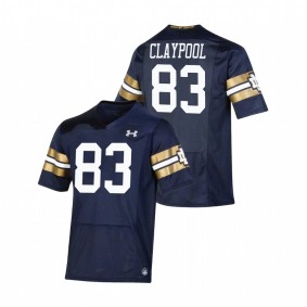 Chase Claypool Notre Dame Fighting Irish Navy 2021 Shamrock Series Replica Game Jersey