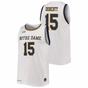 Men's Notre Dame Fighting Irish 2019-20 #15 White Chris Doherty College Basketball Replica Jersey