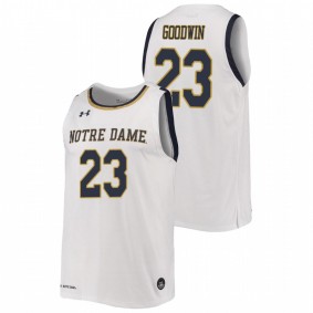 Men's Notre Dame Fighting Irish 2019-20 #23 White Dane Goodwin College Basketball Replica Jersey