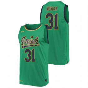 Men's Notre Dame Fighting Irish 2019-20 #31 Kelly Green Elijah Morgan College Basketball Replica Jersey