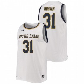 Men's Notre Dame Fighting Irish 2019-20 #31 White Elijah Morgan College Basketball Replica Jersey