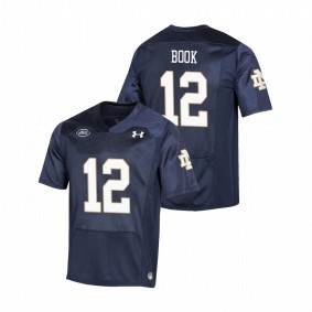 Men's Notre Dame Fighting Irish Ian Book Navy Replica College Football Playoff Under Armour Jersey