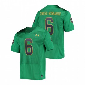 Men's Notre Dame Fighting Irish Jeremiah Owusu-Koramoah Green Replica College Football Jersey