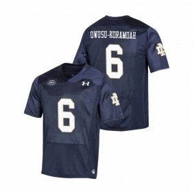 Men's Notre Dame Fighting Irish Jeremiah Owusu-Koramoah Navy Replica College Football Jersey