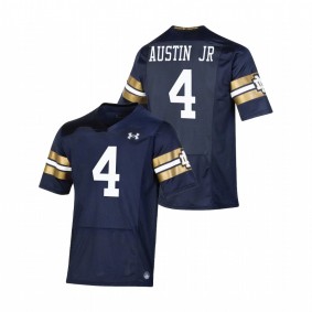 Kevin Austin Jr Notre Dame Fighting Irish Navy 2021 Shamrock Series Premier Game Jersey