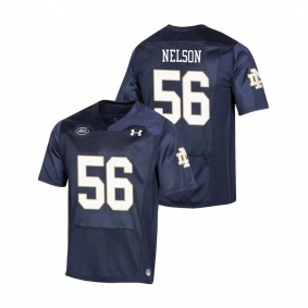 Men's Notre Dame Fighting Irish Quenton Nelson Navy Replica College Football Playoff Under Armour Jersey